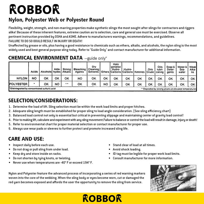Robbor أحزمة رفع من قماش الويب روبور 2 بوصة 7 أقدام لحفظ الأشجار أحزمة ونش بسعة 13,000 رطل مع عيون معززة أحزمة استرداد ثقيلة الوزن لأجهزة ATV وUTV 4 حزمة - Image 3